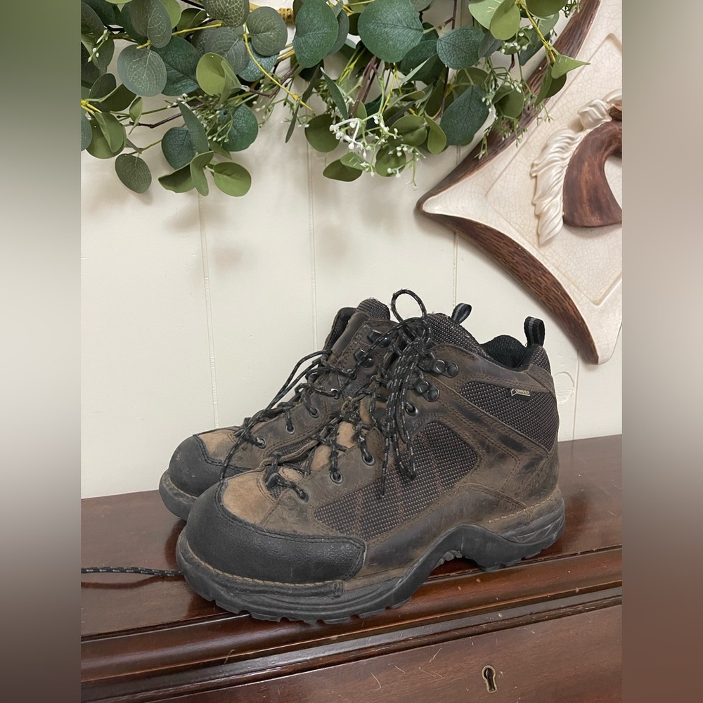 DANNER Men's Radical 452 Dark Brown Leather GORE-TEX 5.5” Hiking Boots Size 10 - Picture 2 of 11